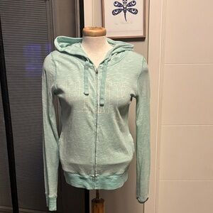 PINK Victoria's Secret Light Green Zip-Up Hoodie
